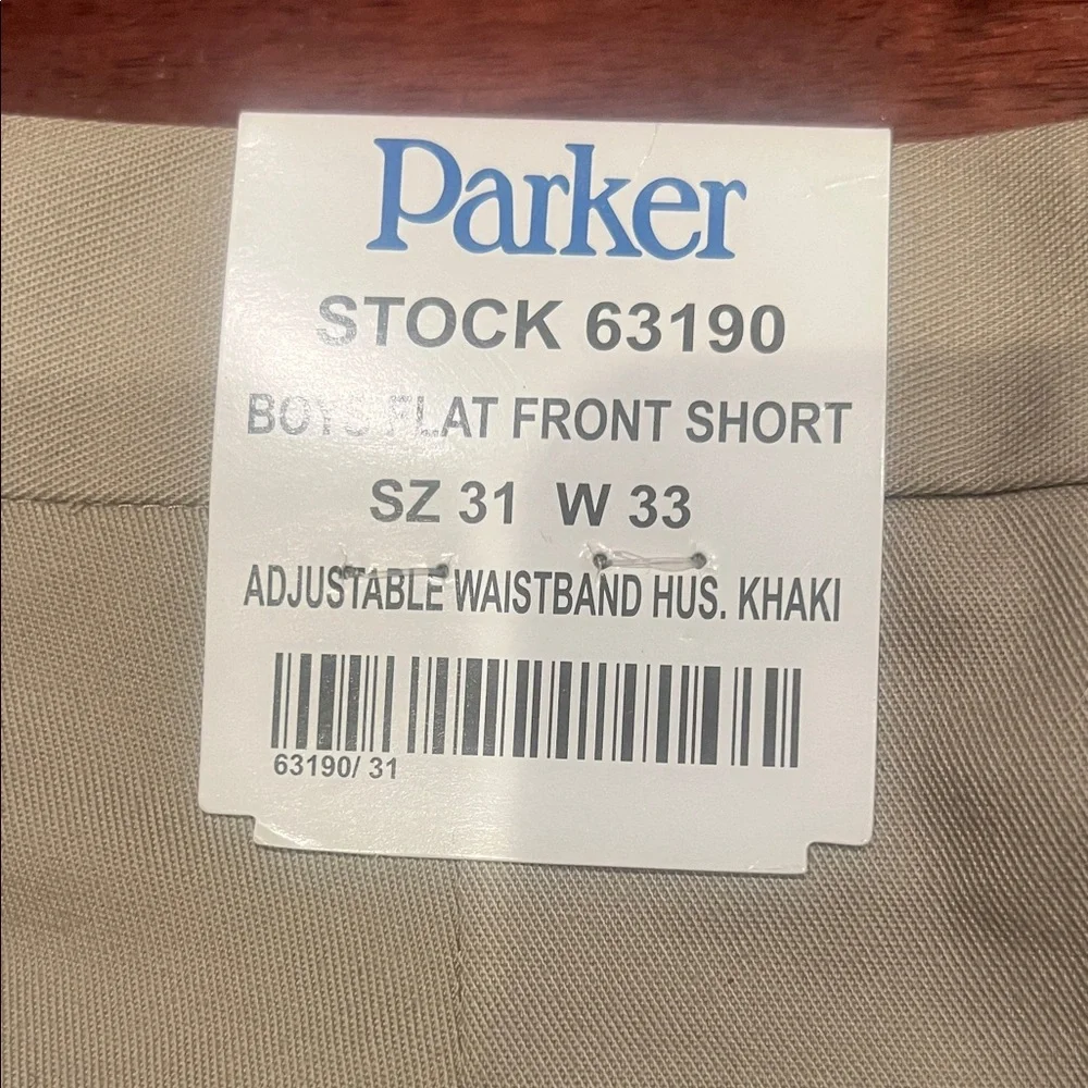 NWT-Classic Parker Brand Tan Flat Front Men's Shorts